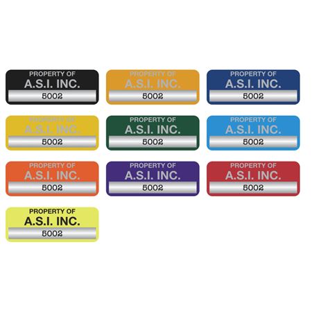 Custom Anodized Aluminum Control Tags -  3/4 x 2